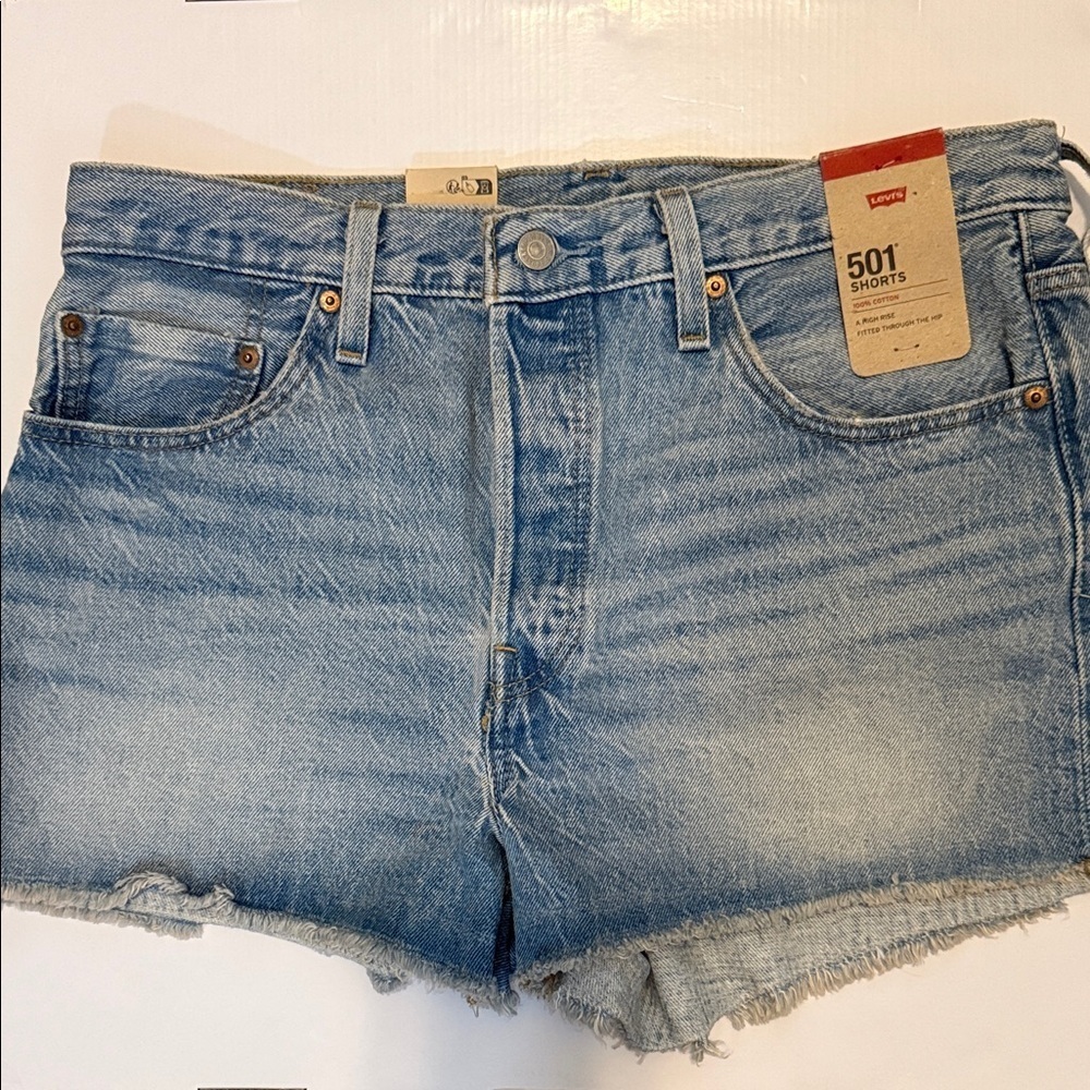 New Levi's 501 Light Blue Jean Shorts